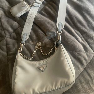 Prada Re-Edition Nylon Bag in Baby Blue